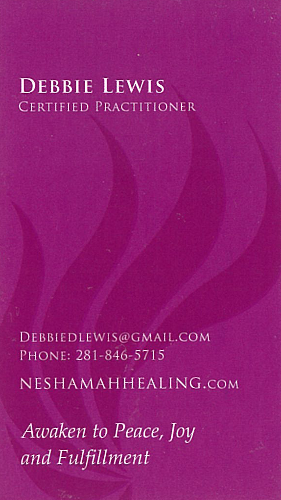 Debbie Lewis, Neshamah Energy Practitioner